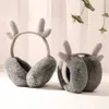 Ear Muffs Soft Plush Earmuffs for Women Christmas Antlers Winter Warm Warmer Earflap Outdoor Cold Protection Cover Fur Headphones 231121