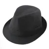 Berets Children Fedora Hats Gentleman Kids Dancing Performance Hat na obwód 56-58 cm (czarny)