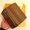 2024 Brazza Wallet Stylish Mensジャケット茶色の防水性チェッカーキャンバスの長い財布チェンジノートクレジットカード良い品質M66540