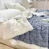 Decken für zu Hause, dicke Bettdecke, Lamm-Kaschmir-Fleece, karierte Decken, Winter, warm, doppelseitiger Überwurf, Sofabezug, Born Wrap, Kinder-Tagesdecke 231122