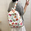 Школьные сумки женский рюкзак мода мода бабочка цветочный рисунок эстетические рюкзаки рюкзаки нейлона девочка для отдыха.