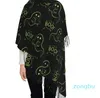 Foulards Spooky Ghost Halloween Écharpe pour femmes Hiver Automne Pashmina Châles et Wrap Boo Horreur Long Grand Châle Dames