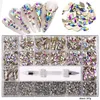 Nail Art Décorations Nail Art Strass Ensemble Multi Forme Cristal Flatback Diamant Nail Kit Professionnel Matériel Décoration Outils 231121