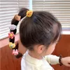 ヘアアクセサリーの子供10pcs/lot甘いかわいいスクランチ弾性バンドキッズポニーテールホルダー漫画女の子の親指ヘッドロープ