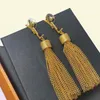 Donne Designer Earring Earring Jewerry Luxury Lady Long Macrame Stallings Oro Silver Silver Silts Lettera Y Wedding Party Gift6804206