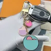 New Fashion Flower Design Keychain Charm Key Rings for Mens and Women Party Lovers Gift Letters Keyring Jewelry Bags Pendant Gift