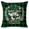 christmas decorative Pillow Decoration Cushion seat pillow green linen pillows sleeve home living Room Sofa