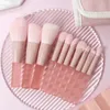 Makeup Tools Peach Pink Brush Set 10st Eye Shadow Borstes Soft Skin Friendly Powder Adhesive Force 231122