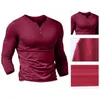 T-shirts pour hommes Homme Top Fit Hommes T-shirt Slim Casual Automne Grande Couleur Solide Printemps Pour