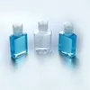 15 ml 30 ml Hand Sanitizer Pet Plastic Bottle With Flip Top Cap Square Form för Make-Up Lotion Desinfectant Liquid DCRWRWRW