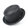 Berretti Stlye 4 Taglia Lana Uomo Pork Pie Cappello Per Papà Nero Fedora Gentleman Flat Bowler Porkpie Top Jazz S M L XL Berretti