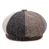 Berets Berets 2023 Autumn Winter Work Beret Man Vintage British Peaky Blinders Sboy Caps For Men Gatsby Cap Male Cotton Drop Delivery Dhrca