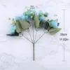 Artificial Flowers Peony Bouquet Silk Rose Vase for Home Decor Garden Wedding Decorative Fake Plants Christmas Garland Material SZ03210