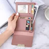 Wallets Small Pu Leather Women Wallet Mini Lady Coin Purse Pocket Solid Color Female Girl Brand Designer PurseWallets