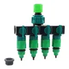 Garden Irrigation 4-way Tap Hose Splitter Garden Drip 4 7 or 8 11 Hose Fittings Pipe Connector Irrigation Set 1 Set Y200106289Z