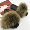 Summer Children Fox Fur Slippers Ladies PVC Fur Tisters Flip Flops for Women Girls Tisters 231007