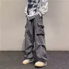 Męskie spodnie męskie towar harajuku hip hop elastyczne talia luźne spodnie uliczne streetwear męskie kieszenie dstring workie kobiety