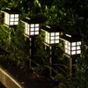 Decorações de jardim 2/6 / 8pcs LED luzes de caminho solar à prova d'água lâmpada ao ar livre para jardim paisagem quintal pátio calçada iluminação de passarela 231122