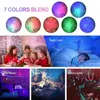 Laser Galaxy Starry Sky Projector Rotating Water Waving Night Light LED Colorful Nebula Cloud Lamp Atmospher Sovrum bredvid Lamp H252B