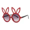 Andere mode -accessoires Nieuwe Children's Cartoon Zonnebril Bunny Fashion Sunglasses konijnenoren Leuke babyzonnebril J230422