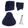 Basker Skyddande Sun Hat utsökta ultraviolettsäkra breda ristor för att befria utomhus daglig användning (marinblå justerbar)