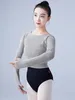 Stage Wear Women Autumn Winter Dancewear Adult Chinese Dance Clothing Ballet Knit Top Outfits Dancing Costume Long Sleeve Practice Sweater