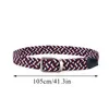 Belts Vintage Braided Stretch Waist Belt Men Women Elastic Woven Jeans Decorative Waistbands Alloy Buckle Punch-Free Pants DIY