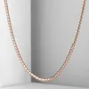 Kedjor 585 Rose Gold Color Necklace For Women Serpentine Link HerringBone Chain Womens Drpo Jewelry Fashion 2mm DCN16