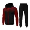 Men's Tracksuits Male High Waist Hoodie Sets Sweatshirt Sweatpants Baggy Polka Dot Pullovers 2-Pieces Casual Sportswear Bottoms Conjunto