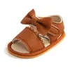 Sandalet Bebek Ayakkabıları Yaz Erkek Kız Toddler Flats Yumuşak Kauçuk taban Anti-Slip Bowknot Crib İlk Walker