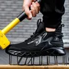 Stövlar andningsbara män arbetar säkerhetsskor antismashing stål tå cap arbetande konstruktion oförstörbara sneakers 231121