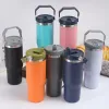 1 pc con logo US US STOCK 20 once/30 oz Fask vuoto isolato 304 Tumbler a doppia parete in acciaio inossidabile Tagler con coperchio della paglia 1222