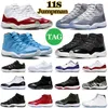 Cherry Jumpman Jordon 11 11s Scarpe da basket maschile fresco grigio Pantone 72-10 Legend Blue Bred Cap and Gown Men Women Women Outdoor Sports Sneaker