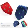 Bow Ties Tie Men Neck Christmas Boy Gifts Necktie Holiday Polyester Man Corbatas Rojas Para Hombre