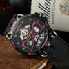 Men luxury designer Automatic quartz calendar watch Mens auto 3 hands rubber band Watches