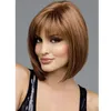 Light Brown Colored 13X4 Lace Front Human Hair Wigs 180% Short Bob Soft Natural Pre Plucked Full Wig With Baby