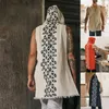 Men's Casual Shirts Summer Vintage Men Clothes Sleeveless Buttoned Vest Totem Printed Loose Cotton Linen Tank Tops Hooded Cardigan