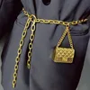 Torby w talii luksusowy projekt designerski dla kobiet mini talia złota metalowa torba wydrążona w torbie paska do ciała akcesoria biżuterii 231122