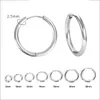 Hoop Earrings Simple Various Sizes Stainless Steel Round Circle Hoops For Women Man Gold Color Lobe Tragus Ear Piercing Jewelry