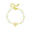 Strand 316L Acier Inoxydable Vantage Classique Perle Papillon Géométrique Perlé Bracelet Pour Les Femmes Non-Fading Party Poignet Bijoux Cadeau