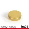 Recipientes redondos de aluminio para almacenamiento de lata de bálsamo labial, 30ml/60ml, con tapón de rosca para bálsamo labial, cosméticos, velas o té Hjxls