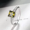 Anelli di nozze 1-2CT Anello di fidanzamento con taglio principessa VVS D Anello con diamante solitario incolore Promessa Anello da sposa per le donne Gioielli da sposa 231121