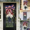 Fiori decorativi Decorazioni natalizie all'aperto Porta d'ingresso autunnale Giorno dell'indipendenza Ghirlanda patriottica americana