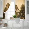 Curtain House Retro Sepia Granary Curtains For Bedroom Living Room Luxury European