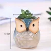 6 pièces ensemble en céramique hibou Pot plante succulente Cactus Pot de fleur conteneur planteur bonsaï Pots H99F 210615328d