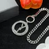 Conjunto de collar de pulsera para mujer Pendientes de plata de diseñador Pulseras de diamantes Pendientes de aro de amor Collares de cadena Plata 925 Regalo de fiesta de lujo para mujer con caja 2311221D