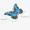 Garden Decorations 4st Metal Farterfly Wall Hanging Sculpture Artwork Miniaturas Animal Outdoor Statyes for Yard 230422