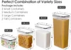 Depolama Şişeleri Mutfak Gıda Konteynerleri Set Kiler Organizasyonu ve Kolay Kilit Kapakları ile 8 Parça
