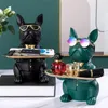 Resina Fredda Bulldog Statua Banca di Moneta Figurine Decorazione Della Casa di Arte Moderna Tavolo di Stoccaggio Soggiorno Arredamento Accessori 220426245n