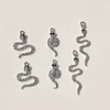 Breloques 10 pièces, breloque scintillante, pendentif serpent en alliage, collier, Bracelet, boucles d'oreilles, matériaux de fabrication de bijoux, accessoires